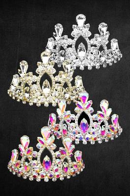 Marquise Cluster Embellished Princess Mini Tiara