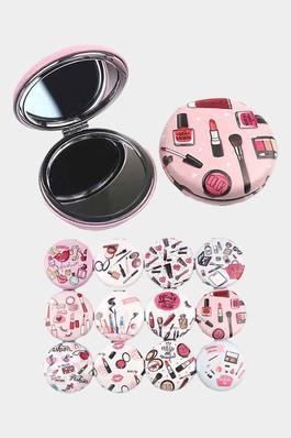 12PCS - Cosmetic Printed Cosmetic Mirrors