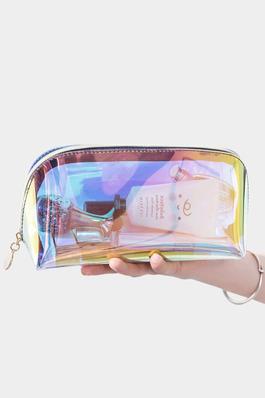 Large - Holographic Transparent Makeup Pouch Bag