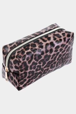 Leopard Printed Makeup Pouch Bag