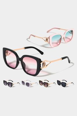 12PCS - Lion Tinted Lens Wayfarer Sunglasses