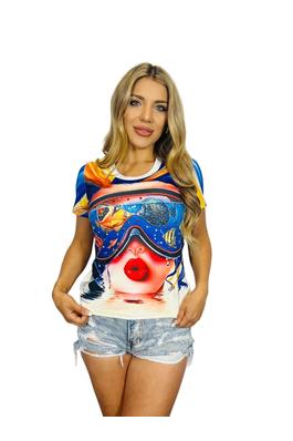 Vintage 80s Airbrushed Photographic Print T-Shirt