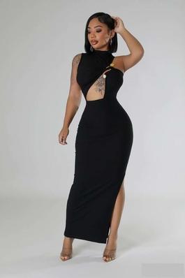 Sleek Sophistication Cutout Stretch Dress