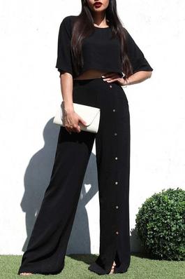 Effortless Comfort Relaxed Woven Top Pant Ensemble