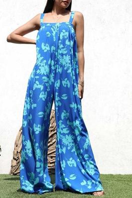 Chic Comfort Printed Woven Jumpsuit