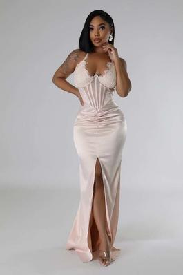 Sultry Sheer Halter Dress with Sweetheart Neckline