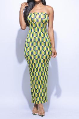 Plus Size Clothing Geo Chic Bodycon Maxi Dress