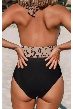 BACKLESS PLUNGE V NECK ONE PIECE SWIMSUIT