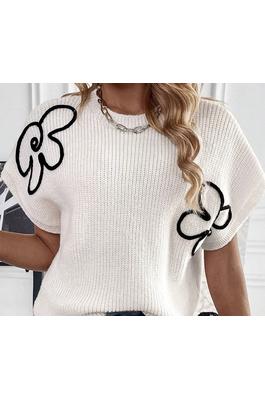  EMBROIDERY SWEATER TEE