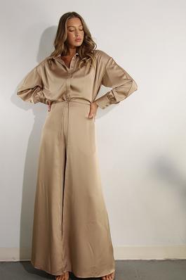 LONG SLEEVE TOP AND FLY AWAY WIDE LEG PANTS SET