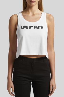 Bold Live By Faith Cropped Tank Top