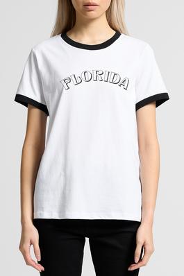 Funky Curved Florida Ringer Tee