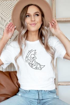 Good Energy Floral Moon Graphic Tee