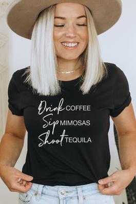 Coffee Mimosas Tequila Graphic Tee