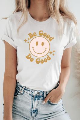 Be Good Do Good Smiley Graphic Tee