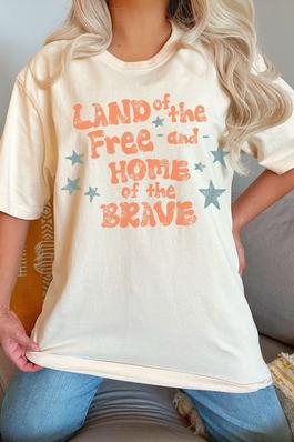 Land of the Free Oversized Graphic Tee
