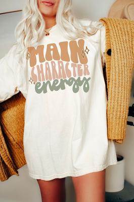 Main Character Energy Comfort Colors Graphic Tee