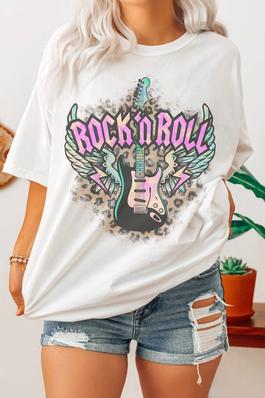 Rock n Roll Leopard Comfort Colors Graphic Tee