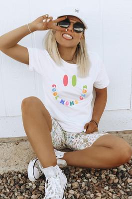 Cool Moms Club Smiley Graphic Tee