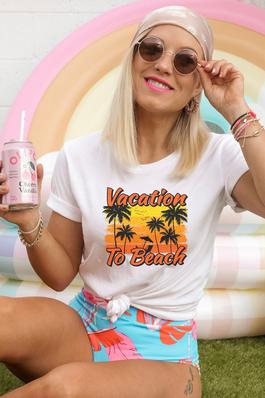 Vacation to Beach Graphic Tee