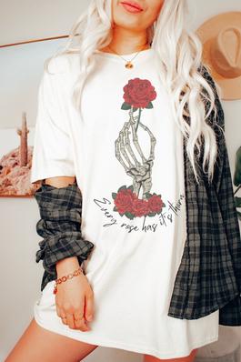 Every Rose Oversized Comfort Color Graphic Tee