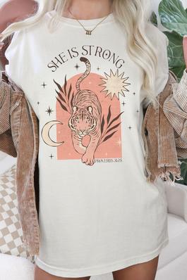 She is Strong Plus Size Comfort Colors Graphic Tee