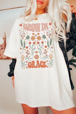 Grow in Grace Plus Size Comfort Colors Graphic Tee