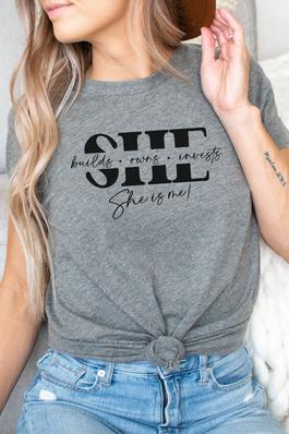 She Builds Owns Invests Graphic Tee