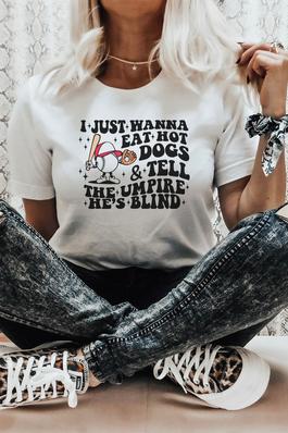 I Just Wanna Eat Hot Dogs Graphic Tee