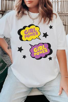 Girl Power Comic Plus Size Comfort Colors Graphic