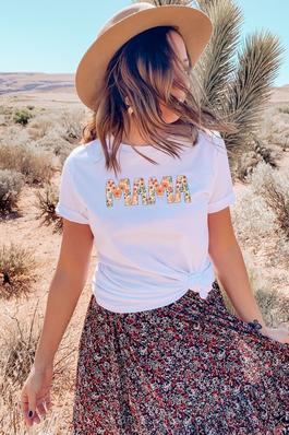 MAMA Floral Graphic Tee