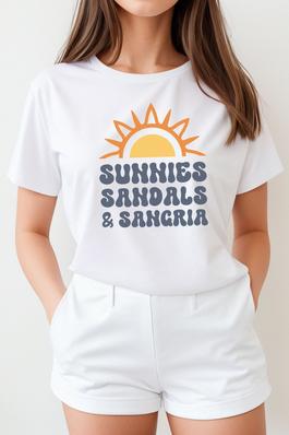 Sunnies Sandals and Sangria Graphic Tee