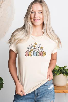 Be Kind Floral Bed Graphic Tee