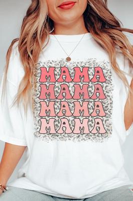 Mama Leopard Comfort Colors Graphic Tee