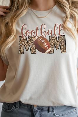 Football Mom Leopard Graphic Tee