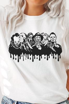 Horror Movie Icons Comfort Colors Graphic Tee