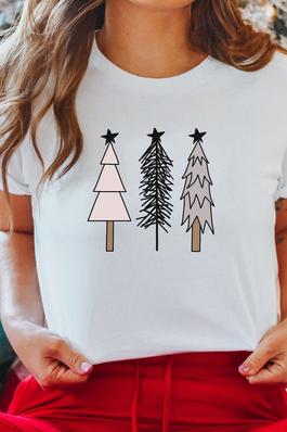  Rustic Christmas Trees Graphic Tee