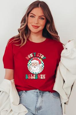 Don't Stop Believin' Xmas Graphic T-Shirt