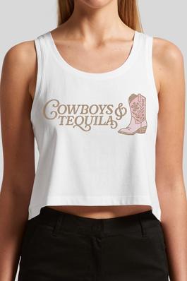 Pink Cowboys & Tequila Tank Top