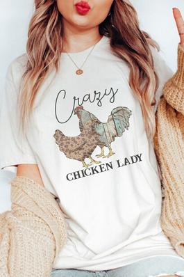  Crazy Chicken Lady,  UNISEX Round Neck T-Shirt