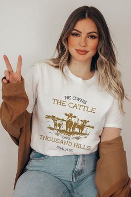 He Owns The Cattle,  UNISEX Round Neck T-Shirt