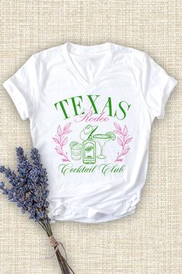 Texas Rodeo Cocktail Club,  Unisex  V Neck T-Shirt