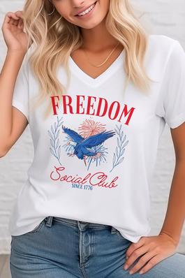 Freedom Social Club,  Unisex   V Neck T-Shirt