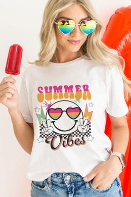 Summer Vibes,  PLUS UNISEX Round Neck T-Shirt