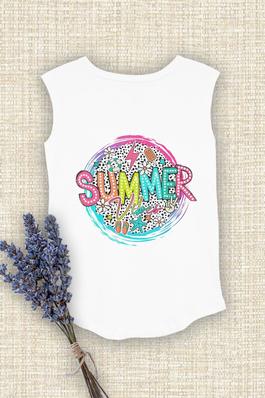  Summer Vibes,   Cotton Modal Sleeveless Tank