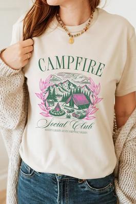 Campfire Social Club,   UNISEX Round Neck T-Shirt