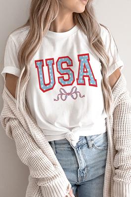 USA , UNISEX Round Neck T-Shirt