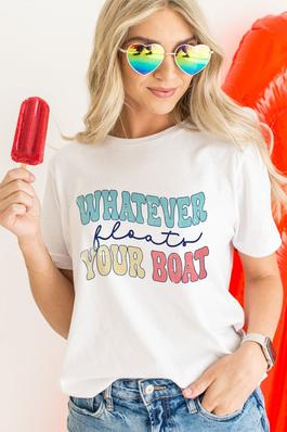 Whatever floats your boat, UNISEX Round Neck Tee