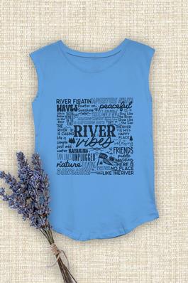 River Vibes , Cotton Modal Sleeveless Tank