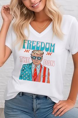 Freedom The Don ,   Unisex  V Neck Tee